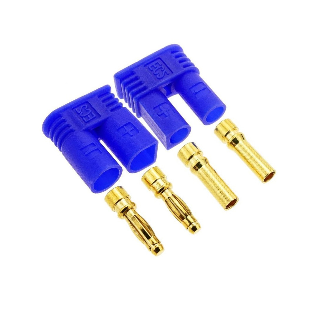 Конектор EC2 двоконтактний, пара Male+Female, діаметр контактів 2.0мм, для силових з'єднань