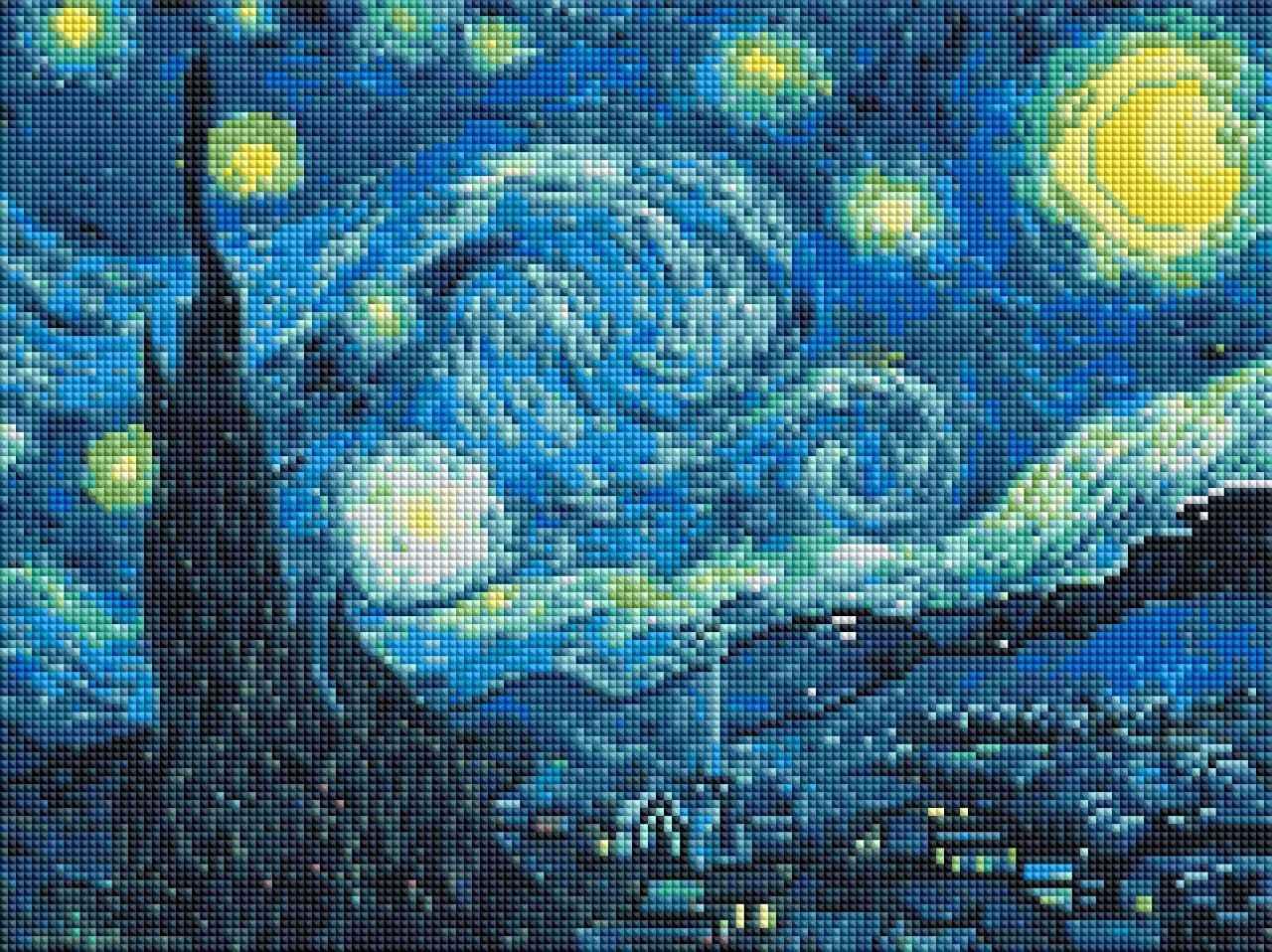 Алмазна мозаїка ColorArt 30x40 Зоряна ніч Ван Гог ST490, Ні