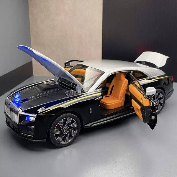 Машинка Rolls Royce Spectre іграшка моделька металева колекційна 21 см Чорно-сірий (60730)