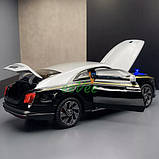 Машинка металева іграшка Rolls Royce Spectre моделька колекційна 21 см Чорно-сірий (60730), фото 5