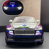 Машинка Rolls Royce Spectre іграшка моделька металева колекційна 21 см Фіолетовий (60731), фото 6