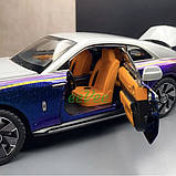 Машинка Rolls Royce Spectre іграшка моделька металева колекційна 21 см Фіолетовий (60731), фото 7