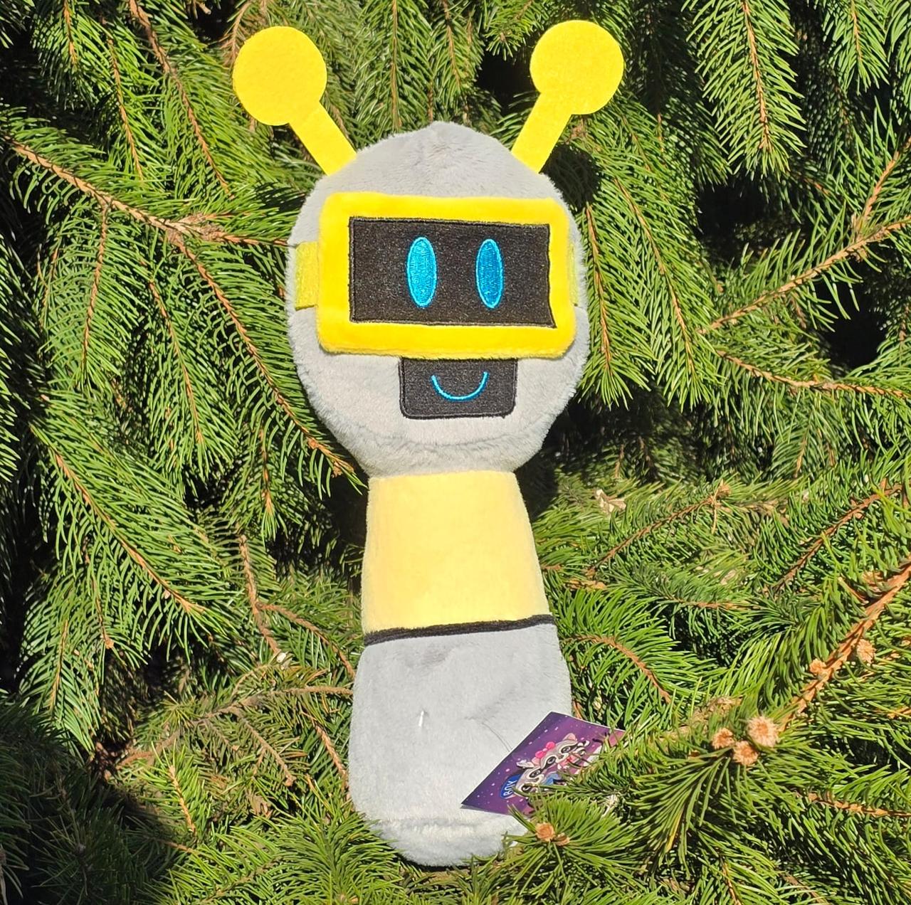 М'яка іграшка Веселий Бот Фан Бот Спрункі Sprunki Incredibox сірий з жовтим 32*16*9 см (00517-89), фото 1