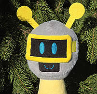 М'яка іграшка Веселий Бот Фан Бот Спрункі Sprunki Incredibox сірий з жовтим 32*16*9 см (00517-89), фото 2