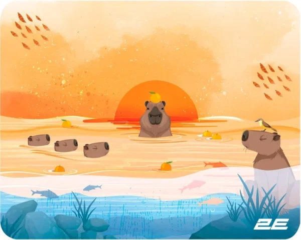 Килимок для мишки 2E CAPYBARRA S Yellow (2E-PAD-S-CAPY-YELLOW), фото 1