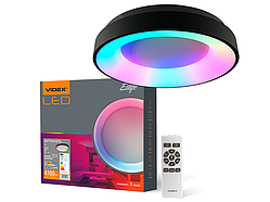 Світильник світлодіодний круглий накладний EDGE-RC-72W-BLACK RGB (VLE-ERC-RGB-72B) VIDEX