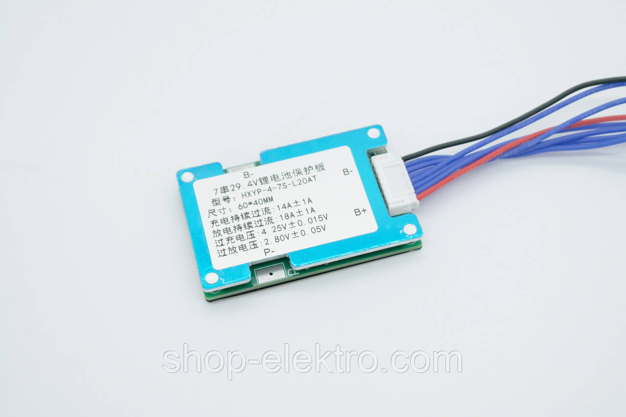 BMS 7S Li-ion 24V 29,4V 20А з балансуванням, фото 1