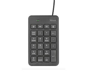 Клавіатура мембрана Trust Xalas 25486 USB-A Numeric Keypad 23 Key, USB-A, чорна
