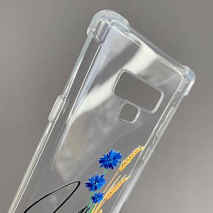 Чохол для Samsung Galaxy Note 9 чохол з принтом колосків з волошкою з бронь кутами прозорий q08q, фото 3