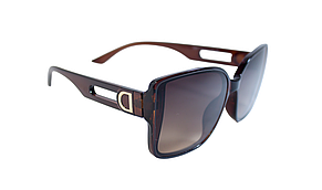 Сонцезахисні жіночі окуляри, коричневі 2520-3, фото 3