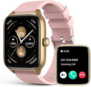 SOUYIE Smartwatch Women Men Smart Watch з функцією телефона, 1,96-дюймовий сенсорний HD-екран фітнес-годинник, фото 1