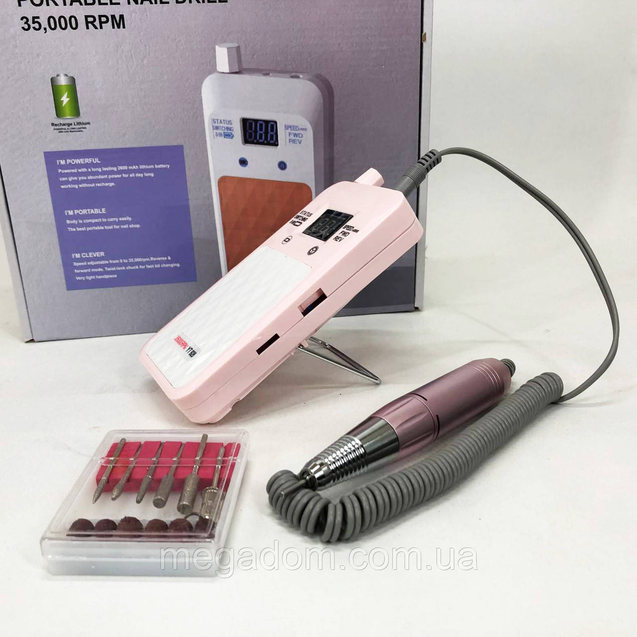 Фрезер для б'юті майстрів Nail Drill YT-928 розовый, Електричний фрезер для манікюру JX-951 і педикюру