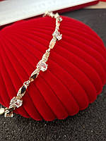 Браслет Срібний З Золотими Пластинами