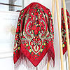 Хустка в народному стилі "Квіти Полісся" Бордова 616002, фото 2