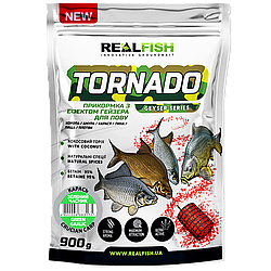 Прикормка на карася Real Fish 1 кг Торнадо карась (зелений часник)