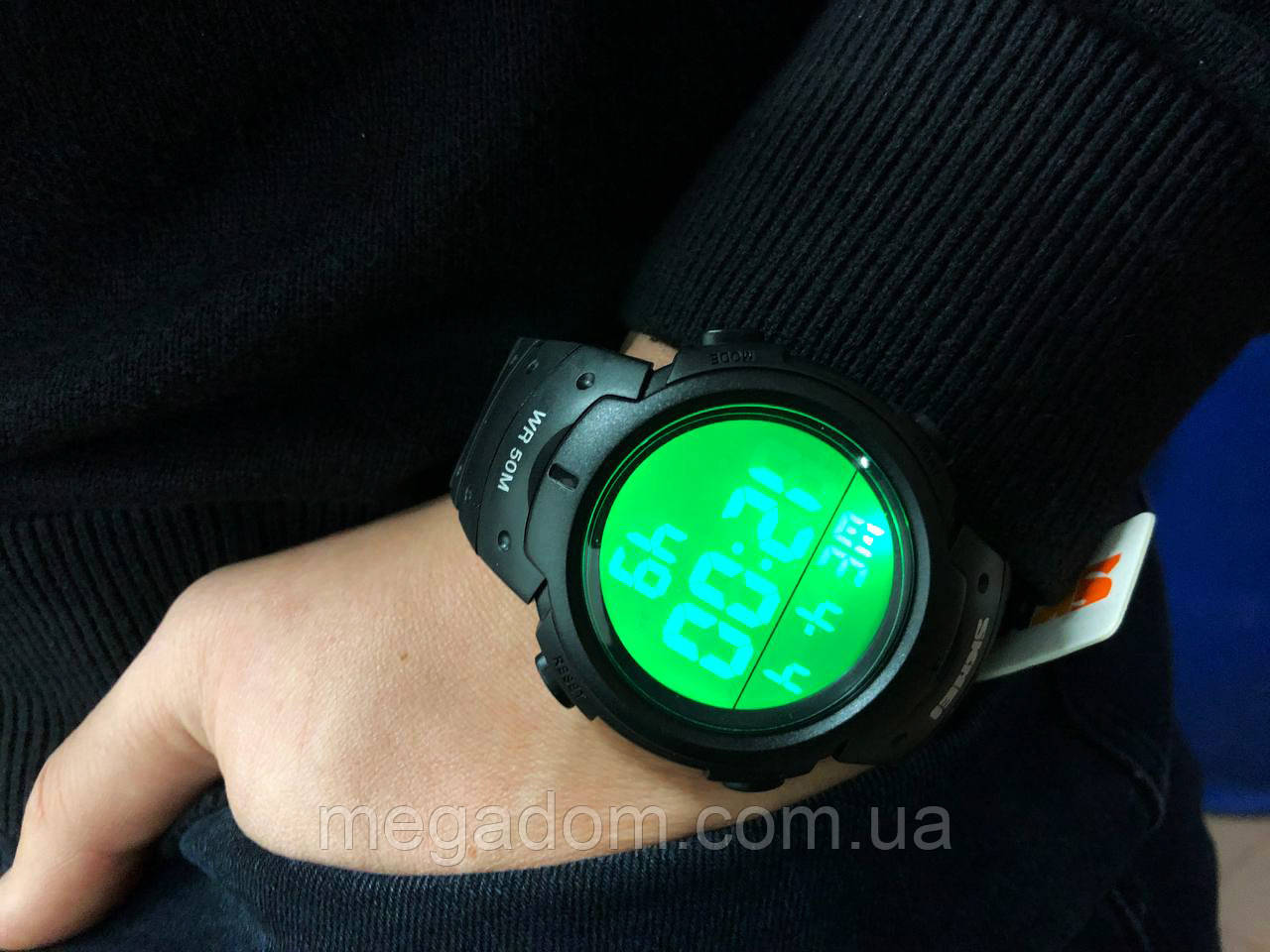 Військовий годинник з секундоміром SKMEI 1068BK, Брендові чоловічі годинники, SM-244 Водонепроникний годинник
