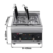Макароноварка NKJ4 GGM Gastro | 4 корзины | 3000 Вт | 4,8 л, фото 5