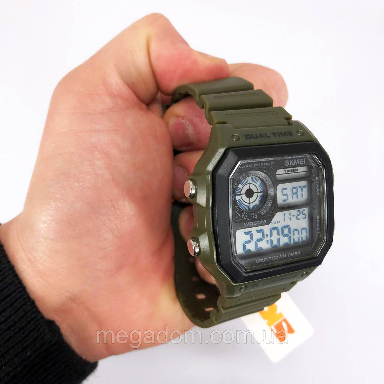 Годинники наручні спортивні SKMEI 1299AG, Водонепроникний чоловічий годинник, AC-918 Годинники спецпризначенці