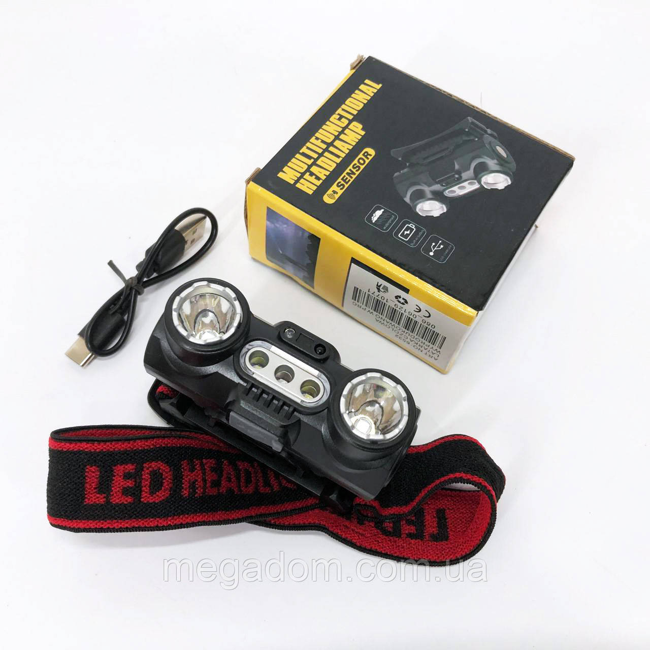 Ліхтар акумуляторний для риболовлі 6532-3030+SMD(WHITE+RED), Ліхтар для шолома BW-362 на голову
