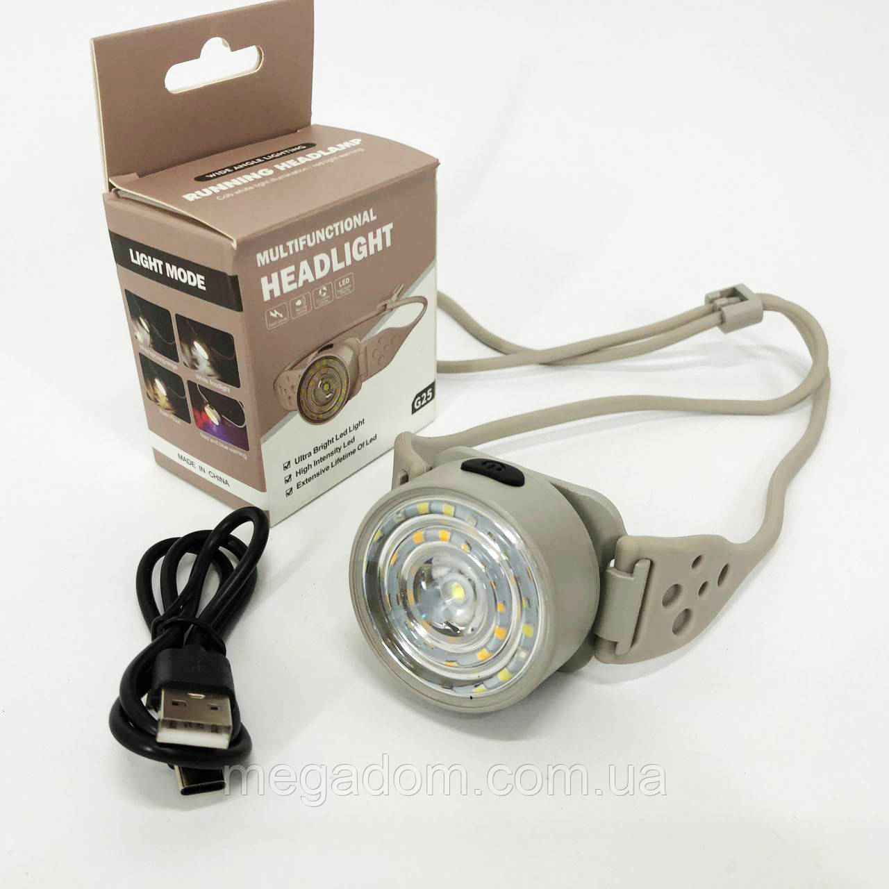 Ліхтар для походів на лоб G25-XPG+30SMD(white+yellow+red-blue), Ліхтар для голови XR-889 зі світлодіодами