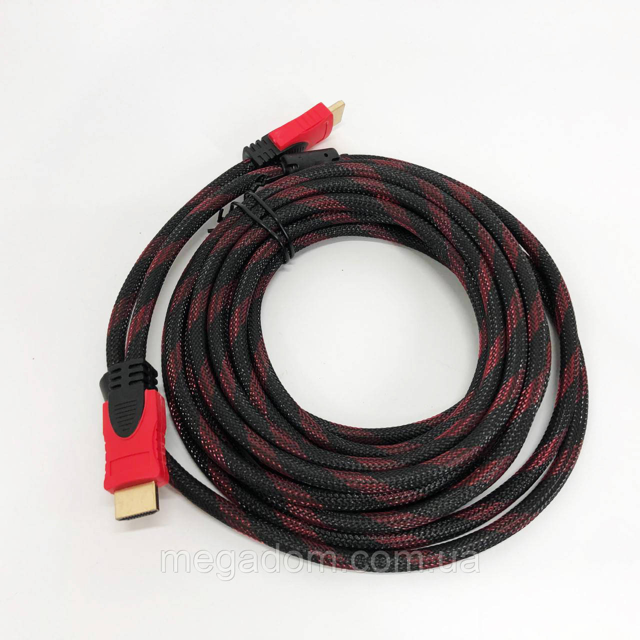 Кабель посилений 5м перехідник адаптер HDMI-HDMI тато-тато аудіо відео шнур HV-678 в обмотці
