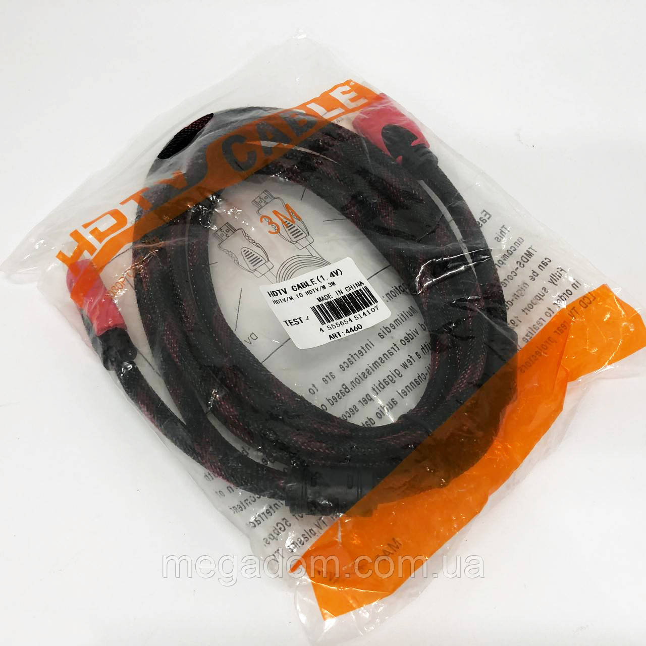 Кабель Hdmi/Hdmi посилений в обмотці BW-986 3 м