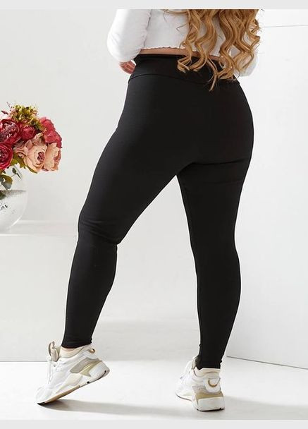 Лосини рубчик жіночі тонкі Туреччина Чорні ОПТ 2XL, 3X,4XL,5XL,6XL Prenses
