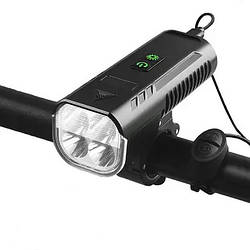 Лiхтар для велосипеда з вбудованим сигналом і функцією павербанку FY-336 Чорний 54926