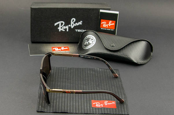 Сонцезахисні окуляри RAY BAN поляризаційні (арт. RB4347) коричневий, фото 3