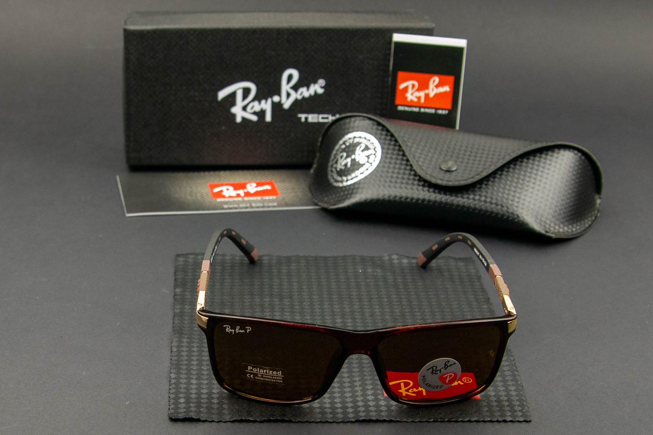 Сонцезахисні окуляри RAY BAN поляризаційні (арт. RB4347) коричневий