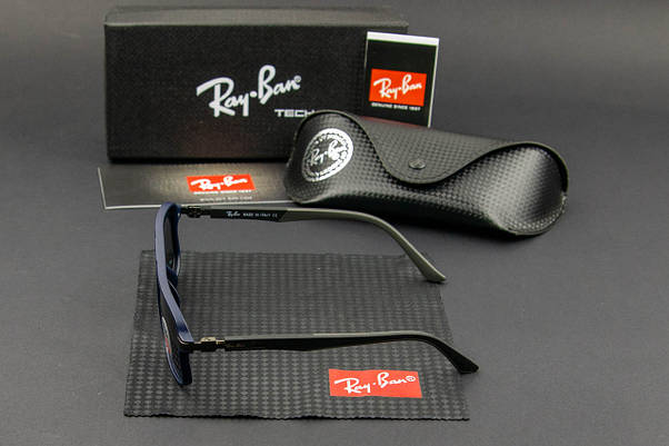 Сонцезахисні окуляри RAY BAN поляризаційні (арт. RB8220) синя оправа/чорні завушники, фото 5
