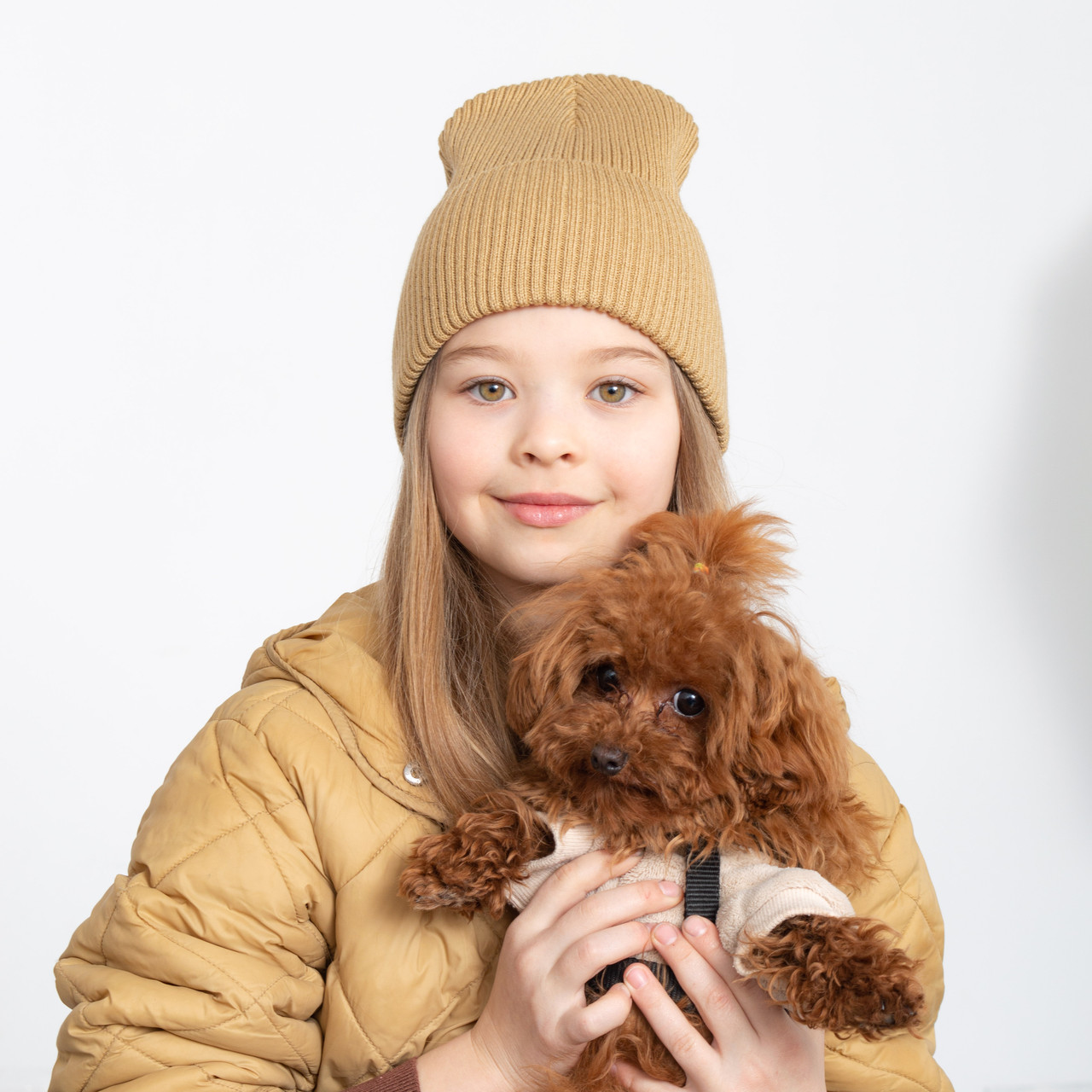 Шапка 201030А напівшерсть одинарна (база) карамель