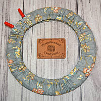 Чохол для п'ялець Nurge 195 мм Жовто-гарячі квіти на сірому