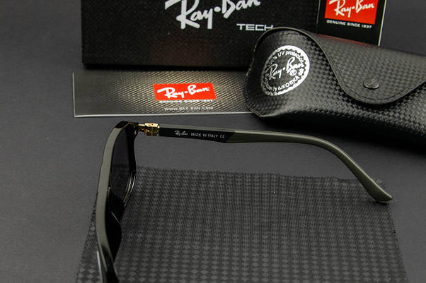 Сонцезахисні окуляри RAY BAN поляризаційні (арт. RB8220) чорний/ лінза чорний градієнт, фото 5
