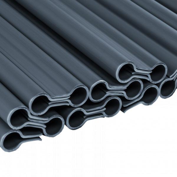 Кліпси для огороджувальних стрічок SOLID, сірі, 19 см, 20 шт., TOBKS1920GY, фото 1