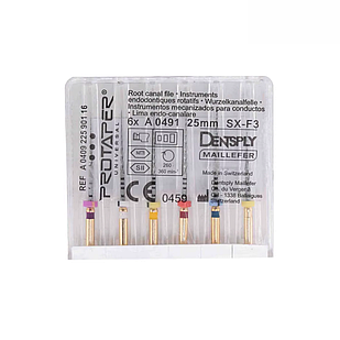 Протейпери маш.уп.6шт, 25мм АСОРТІ (Protaper), Dentsply Maillefer ОРИГІНАЛ!