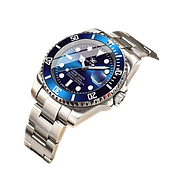 Чоловічий наручний годинник Hemsut Zurich Blue (Сріблястий)