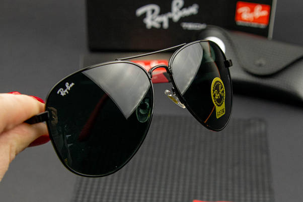 Сонцезахисні окуляри RAY BAN авіатори (арт. RB5217) черный, фото 3