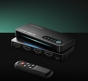 Свіч, комутатор AVIDGRAM 3 IN 1 OUT HDMI 2.1 Switch 8K 60Hz 4k 120Hz