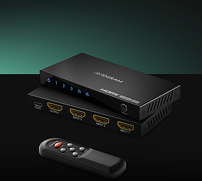 Свіч, комутатор AVIDGRAM 3 IN 1 OUT HDMI 2.0 Switch 4K 60Hz