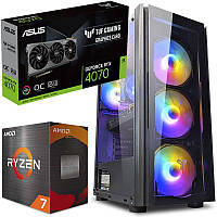Акція! Ігровий Комп'ютер Ryzen 7 5700X + RTX 4070 12GB +32GB DDR4+SSD M.2 (ZEVS PC 14960R)
