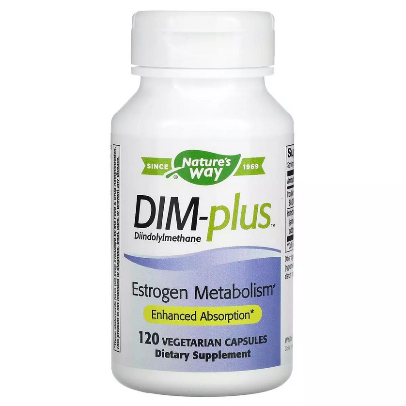 Метаболізм Естрогенів, DIM-plus, Estrogen Metabolism, Nature's Way, 120 капсул