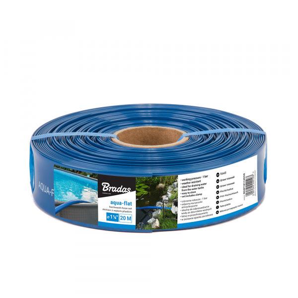 Шланг плаский AQUA-FLAT, PE/EVA, у комплекті з хомутом W.P.1, 1 1/4", 10м, WAQF1B114010, фото 1