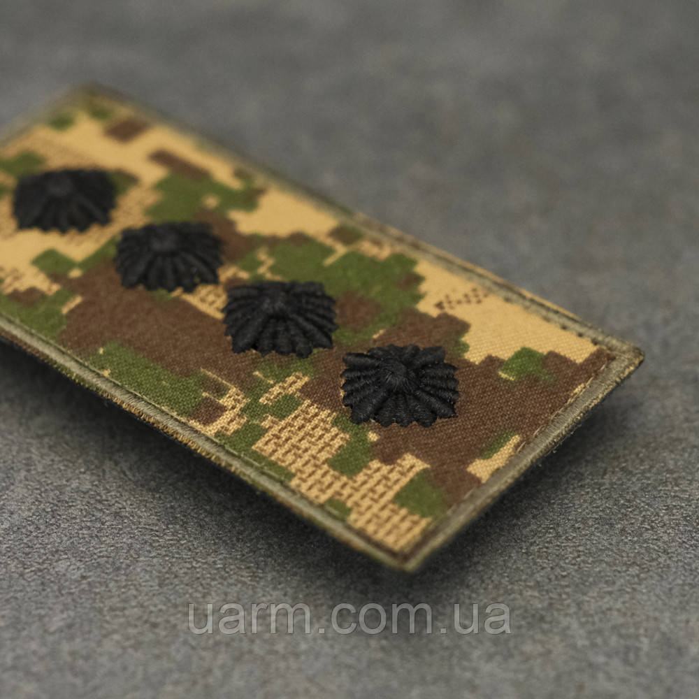 Погон 3D капітан хижак-піксель G0822 10.0 х 5.0, фото 1