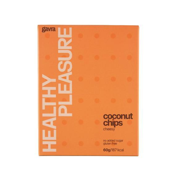 Чіпси кокосові зі смаком сиру , без глютену та цукру ,60г Gavra, фото 1