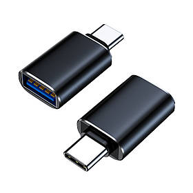 Перехідник OTG USB 3.0 USB-A(мама) Type-c(тато) Чорний