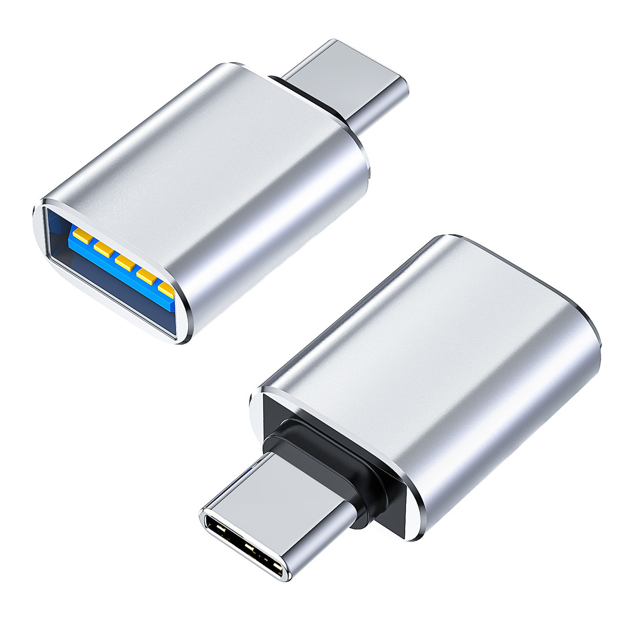 Перехідник OTG USB 3.0 USB-A(мама) Type-c(тато) Сірий