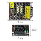 Блок живлення (адаптер) OEM DC 12V 60W 5А негерметичний в металевому корпусі (TR-60-12), фото 3