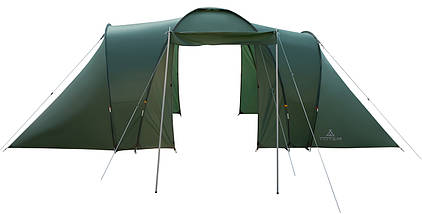 Чотиримісний намет Totem Hurone 4 v2 | Простора двокімнатна кемпінгова палатка з великим зручним тамбуром та двома входами, фото 2