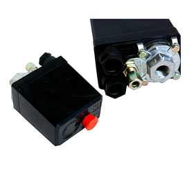 Реле тиску компресора 50 л 8 бар Bass Polska 246, реле контролю тиску, регулятор тиску компресора, реле з різьбою 1.4